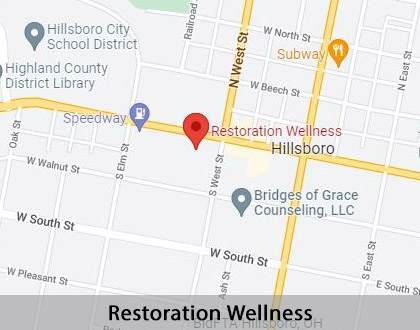 Map image for Back Pain Treatment in Hillsboro, OH